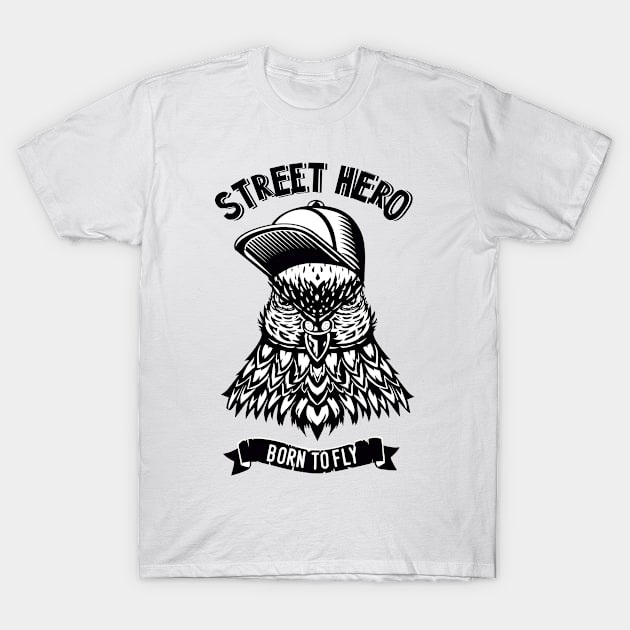 The Pigeon a Street Hero T-Shirt by Kazanskiy